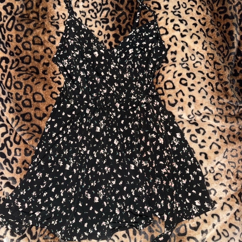 Windsor Black and White Spaghetti Strap Romper